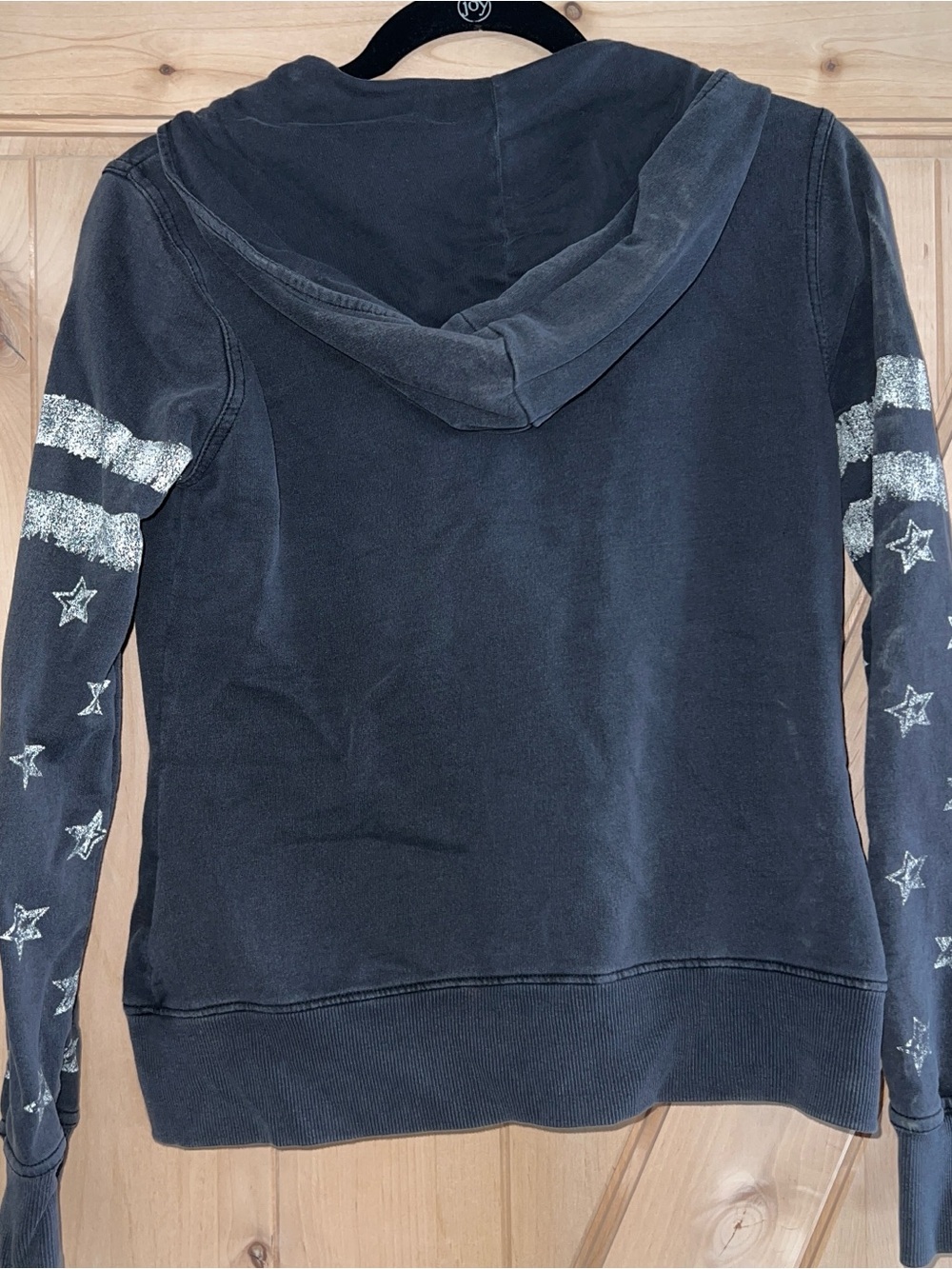 Harley-Davidson Black Hoodie with White Star Sleeve Accents - Picture 6 of 6